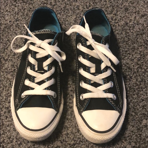 Black/Blue Converse All Star Unisex  Low Top Shoes - Picture 2 of 13